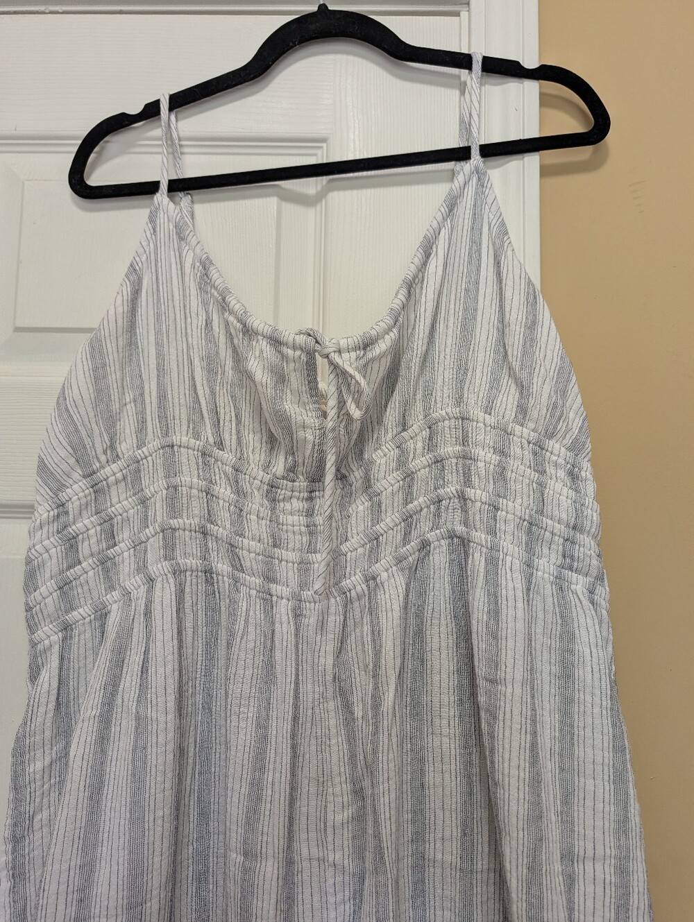 Lucky Brand Keyhole Soft And Comfy Striped Gauze Wide Leg Jumpsuit - Picture 3 of 12